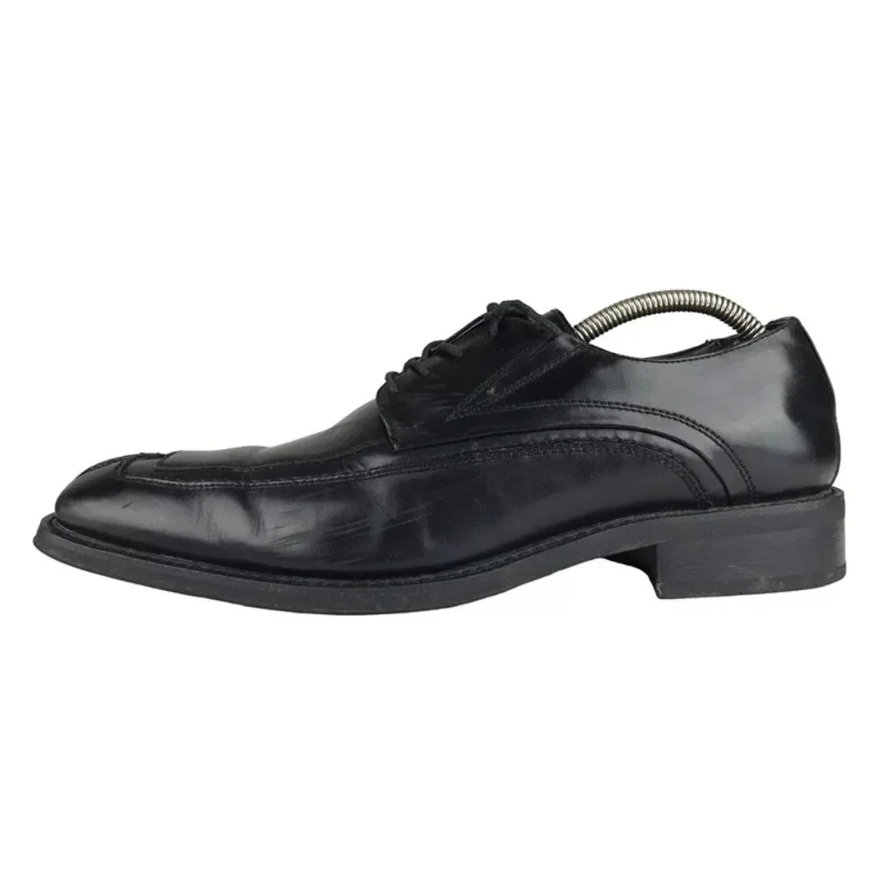 Via Spiga Mens Black Leather Split Toe Classic Derby‎ Dress Shoes Size US 10